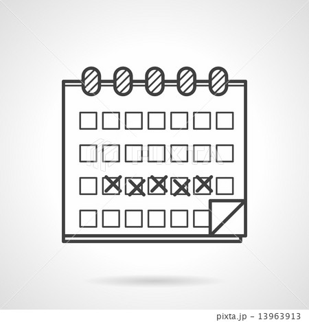 Black vector icon for menstrual calendar 13963913