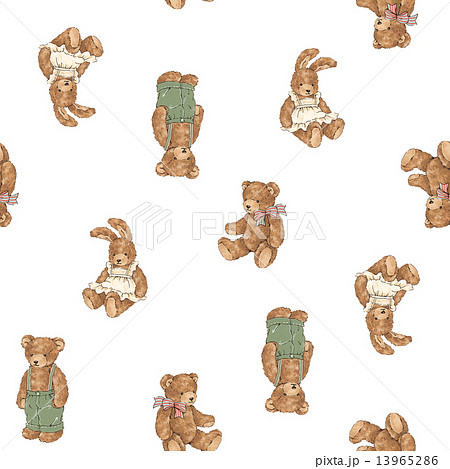 可愛い熊の柄のイラスト素材 13965286 Pixta