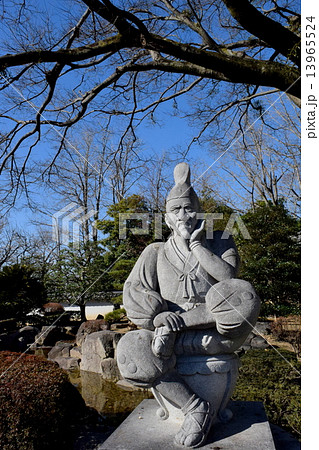 岡崎公園 徳川家康 しかみ像の写真素材