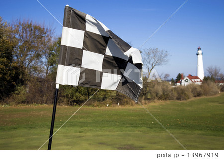 Golf course by Lake Michigan 13967919