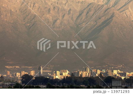 Downtown of Santiago from the airport 13971293