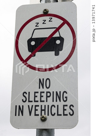 No sleeping in vehicles 13971741