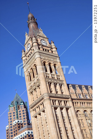 Old and New buildings in Milwaukee 13972251