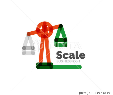 Line minimal design logo scale Line minimal design logo scale 13973839