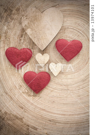 valentine's wooden hearts on a retro background valentine's wooden hearts on a retro background 13974101
