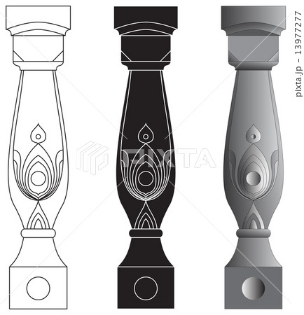 Set of three balusters 13977277