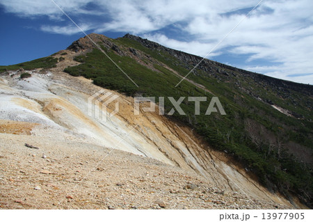 八ヶ岳連峰　赤岩の頭から硫黄岳を臨む 13977905