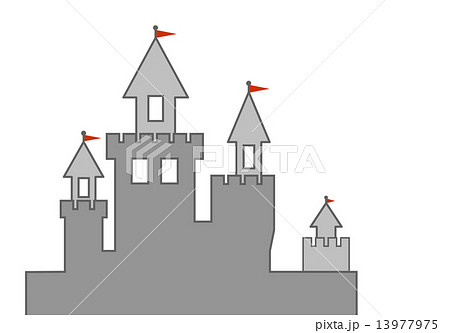 中世のお城のイラスト素材