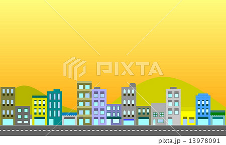ビル群のイラスト ビル群のイラスト 13978091