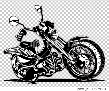 Vector Cartoon Motorbikeのイラスト素材