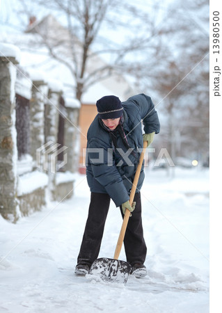 Winter time, snow removing Winter time, snow removing 13980500