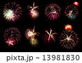 Isolated fireworks shots set 13981830