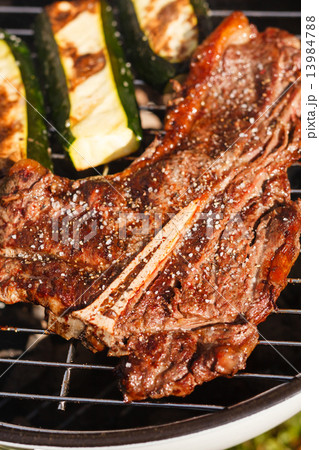 steak on grill steak on grill 13984788