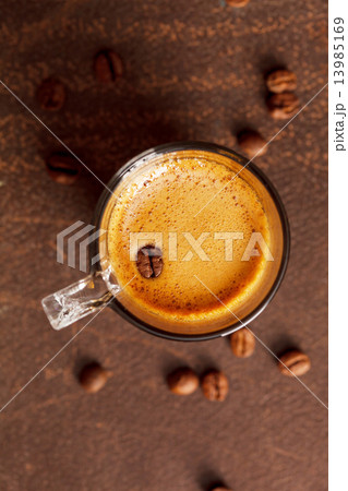 Coffee cup and beans 13985169
