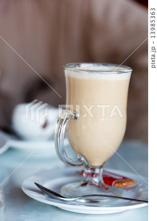 cup of cappuccino in cafe 13985363