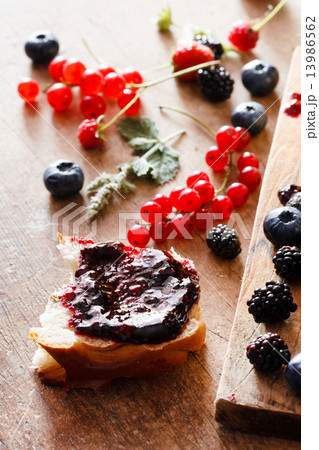 Berries jam on the table 13986562