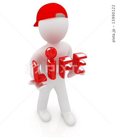 Concept of life-saving with 3d man 13990122