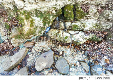 natural water spring in caucasus mountain 13991966