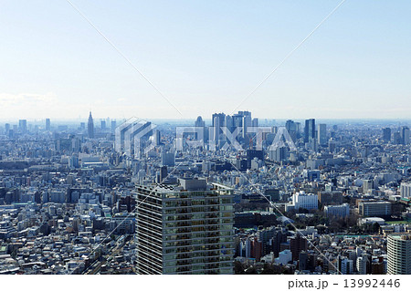 池袋から望む東京都心全景 新宿高層ビル群の写真素材