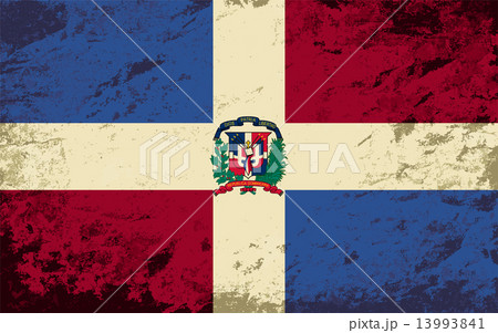 Dominican Republic flag. Grunge background. Vector illustration 13993841