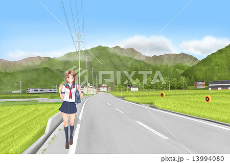 女子高生の通学 13994080