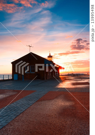 Lighthouse on the pier in Morecambe, Lancashire, England, 13995498