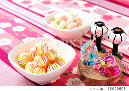 ひな祭　手鞠飴と雛あられ 13996603