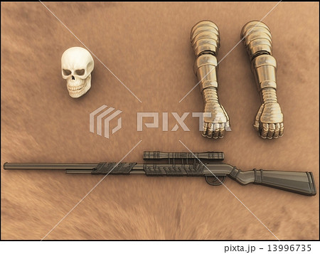 スナイパーライフルのイラスト素材