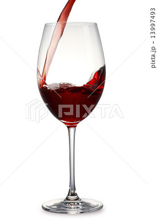 赤ワイン　切り抜き画像 13997493