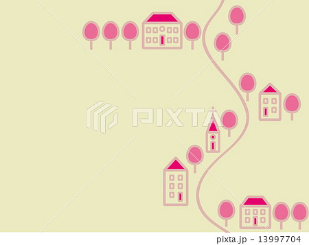 街並み　春風景　花　 13997704