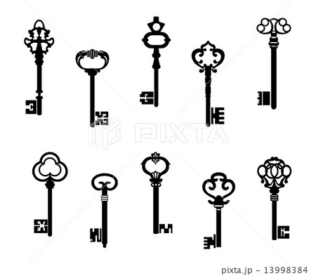 Old antique keys 13998384