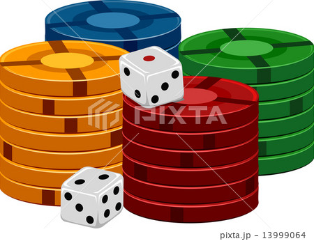 Casino Chips and Dice 13999064