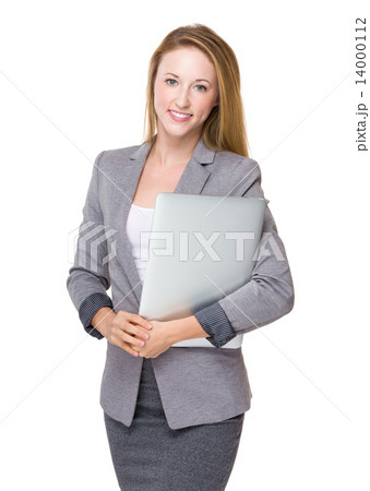 Bussinesswoman with laptop computer Bussinesswoman with laptop computer 14000112