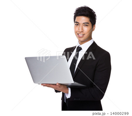 Businessman use of laptop Businessman use of laptop 14000299