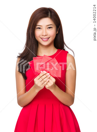 Woman hold with lucky money 14002214