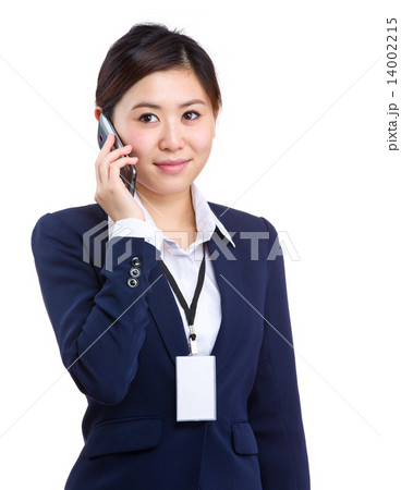 Business woman with mobile phone 14002215