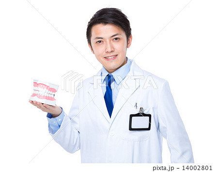 Dentist hold with denture 14002801