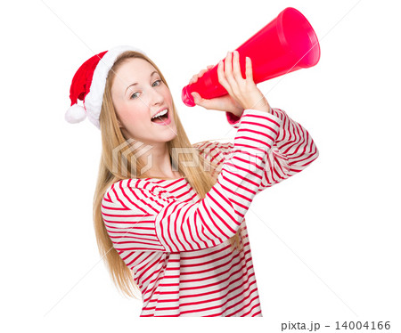Woman speak with megaphone 14004166