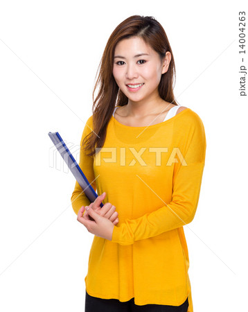 Young woman with clipboard 14004263