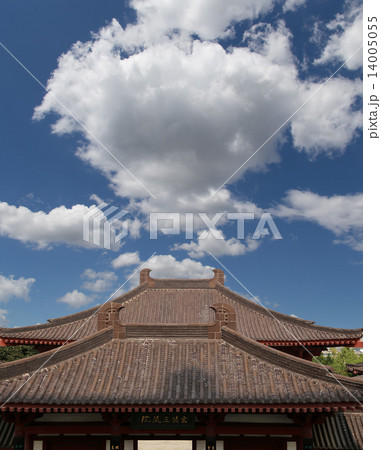 Roof decorations on the territory Giant Wild Goose Pagoda,Xian (Sian, Xi'an),Shaanxi province, China 14005055