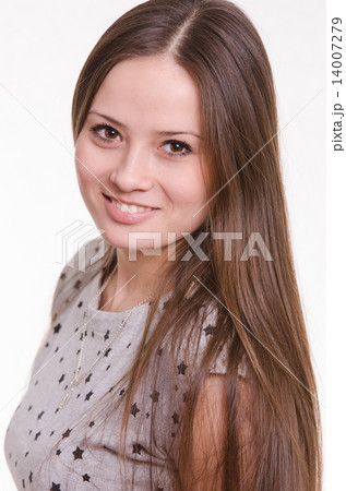 Portrait a beautiful young woman of European type Portrait a beautiful young woman of European type 14007279