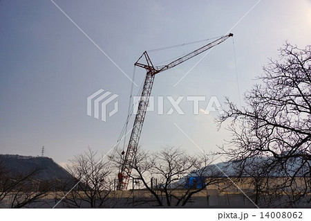 小学校建設現場(大型クレーン) 小学校建設現場(大型クレーン) 14008062