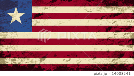 Liberian flag. Grunge background. Vector illustration 14008241