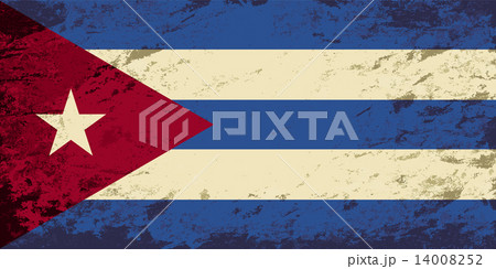 Cuban flag. Grunge background. Vector illustration 14008252