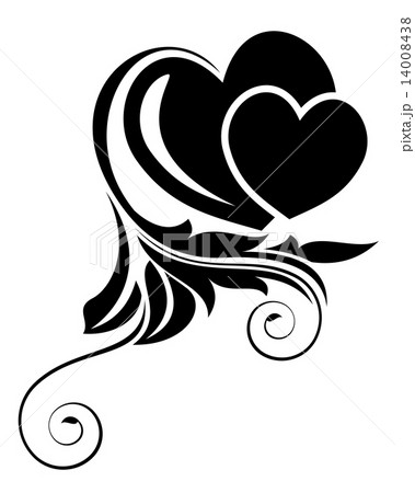 Black floral design element Black floral design element 14008438