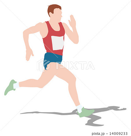 Athlete on running race, silhouettes. Vector illustration. Athlete on running race, silhouettes. Vector illustration. 14009233