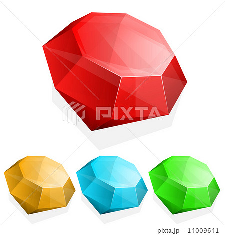 Set of gems in different color 14009641