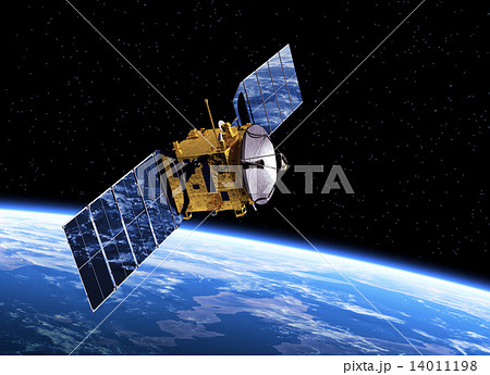 Communication Satellite Orbiting Earth Communication Satellite Orbiting Earth 14011198