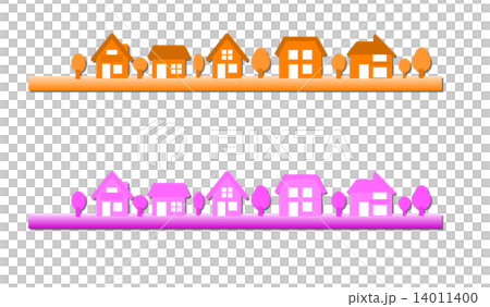 シンプルな街並み 14011400