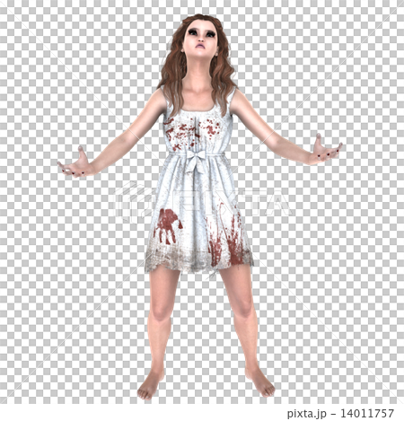 逃げる女性 14011757